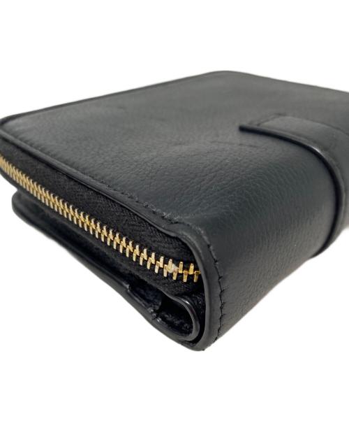 Saint Laurent Paris（サンローランパリ）Saint Laurent Paris (サンローランパリ) ラージジップウォレット “YSL ライン” ブラックの古着・服飾アイテム