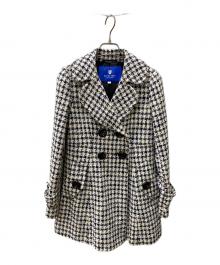BLUE LABEL CRESTBRIDGE（ブルーレーベルクレストブリッジ）の古着「ジャガードピーコート」｜アイボリー