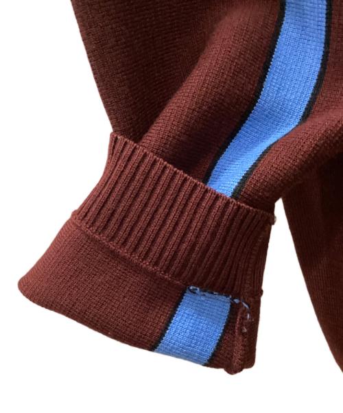 SUPREME（シュプリーム）Supreme (シュプリーム) chest stripe zip up cardigan ワインレッド サイズ:Sの古着・服飾アイテム