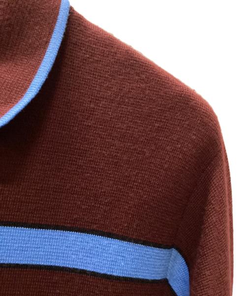 SUPREME（シュプリーム）Supreme (シュプリーム) chest stripe zip up cardigan ワインレッド サイズ:Sの古着・服飾アイテム