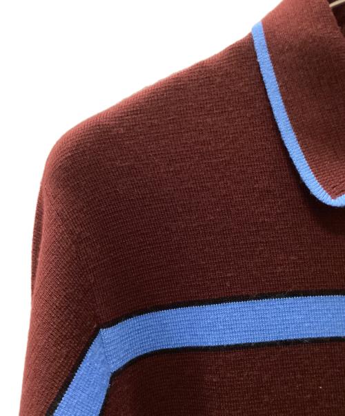SUPREME（シュプリーム）Supreme (シュプリーム) chest stripe zip up cardigan ワインレッド サイズ:Sの古着・服飾アイテム