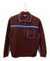 Supreme（シュプリーム）の古着「chest stripe zip up cardigan」｜ワインレッド