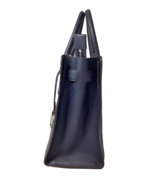 MICHAEL KORS（マイケルコース）MICHAEL KORS (マイケルコース) ２WAYレザートートバッグ ネイビーの古着・服飾アイテム