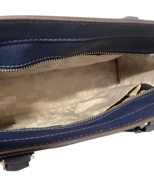 MICHAEL KORS（マイケルコース）MICHAEL KORS (マイケルコース) ２WAYレザートートバッグ ネイビーの古着・服飾アイテム