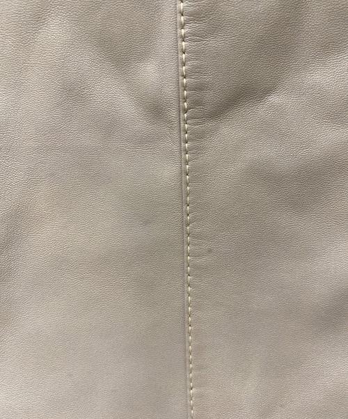 Haruf（ハルフ）Haruf (ハルフ) シングルライダースジャケット ベージュ サイズ:Lの古着・服飾アイテム