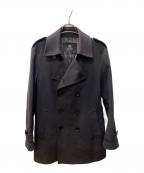 BURBERRY BLACK LABELバーバリーブラックレーベル）の古着「Pコート」｜ブラック