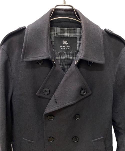 BURBERRY BLACK LABEL（バーバリーブラックレーベル）BURBERRY BLACK LABEL (バーバリーブラックレーベル) Pコート ブラック サイズ:Lの古着・服飾アイテム