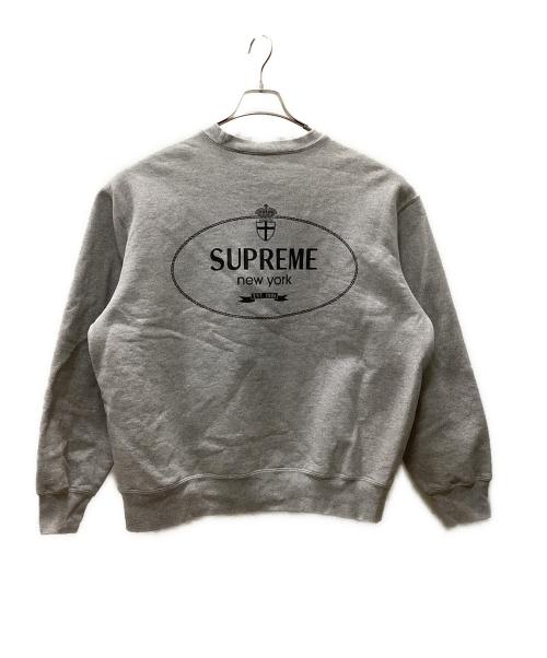SUPREME（シュプリーム）Supreme (シュプリーム) 24FW crest Crewneck グレー サイズ:Mの古着・服飾アイテム