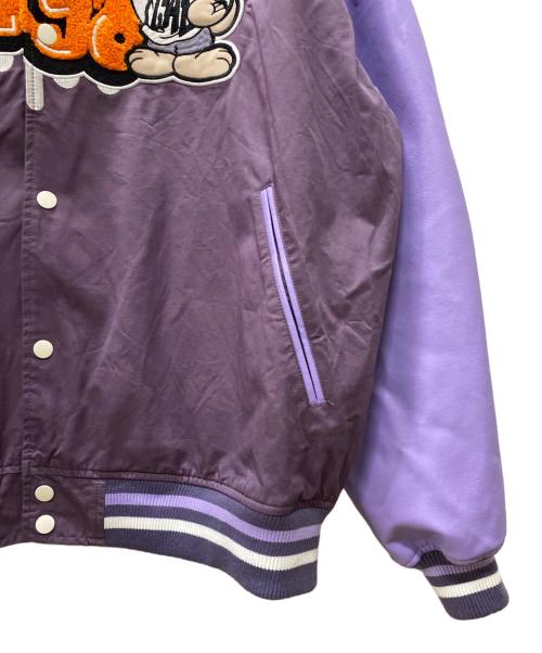 GALFY（ガルフィー）GALFY (ガルフィー) わんわん落書きスタジャン パープル サイズ:Lの古着・服飾アイテム