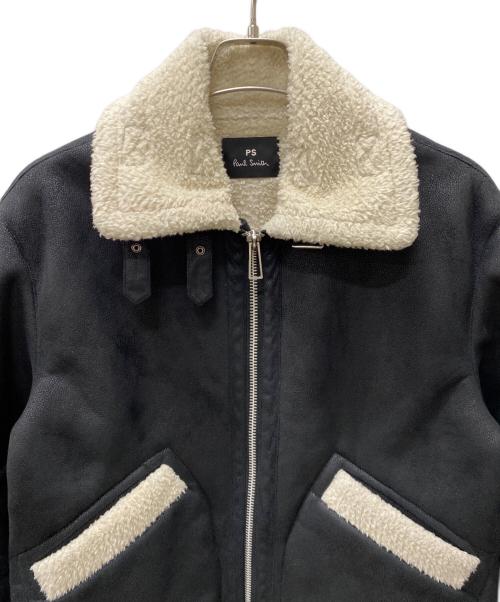 PS Paul Smith（ＰＳポールスミス）PS Paul Smith (ＰＳポールスミス) 裏ボアブルゾン ブラック サイズ:40の古着・服飾アイテム