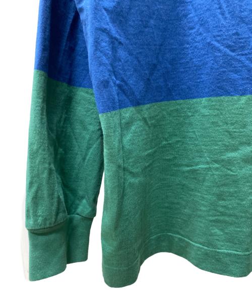 GRAMICCI（グラミチ）GRAMICCI (グラミチ) ラングドンラグビーシャツ ブルー×グリーン サイズ:2XLの古着・服飾アイテム