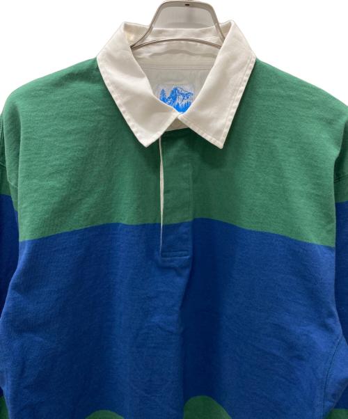 GRAMICCI（グラミチ）GRAMICCI (グラミチ) ラングドンラグビーシャツ ブルー×グリーン サイズ:2XLの古着・服飾アイテム
