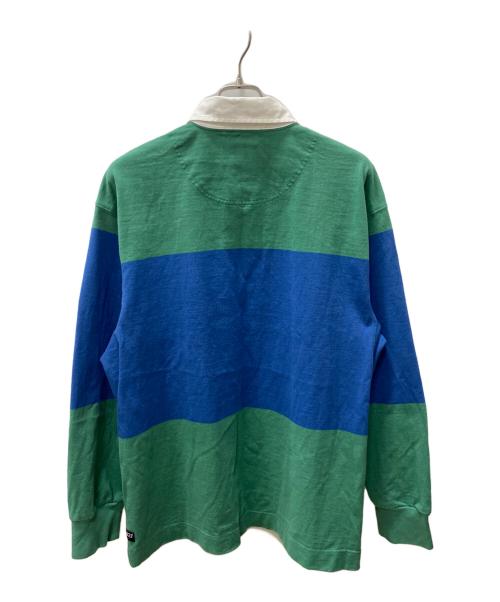 GRAMICCI（グラミチ）GRAMICCI (グラミチ) ラングドンラグビーシャツ ブルー×グリーン サイズ:2XLの古着・服飾アイテム