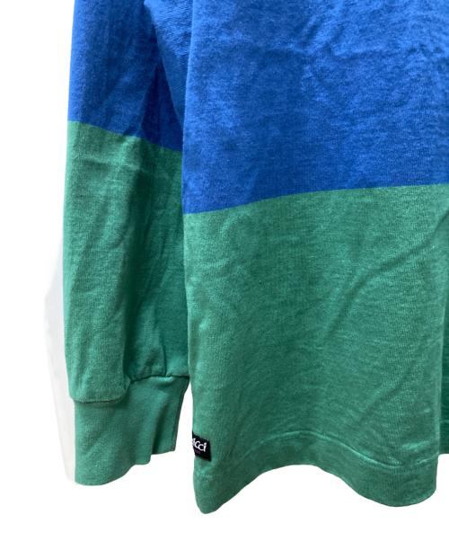 GRAMICCI（グラミチ）GRAMICCI (グラミチ) ラングドンラグビーシャツ ブルー×グリーン サイズ:2XLの古着・服飾アイテム