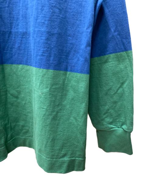 GRAMICCI（グラミチ）GRAMICCI (グラミチ) ラングドンラグビーシャツ ブルー×グリーン サイズ:2XLの古着・服飾アイテム