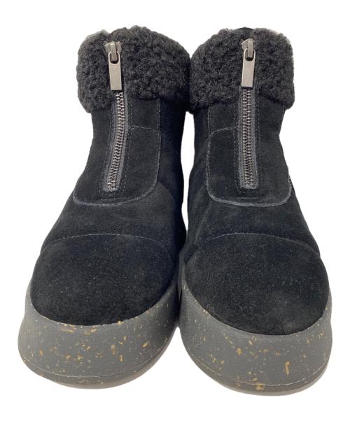 MINNETONKA（ミネトンカ）MINNETONKA (ミネトンカ) 厚底フロントジップボアブーツ ブラック サイズ:23.5cmの古着・服飾アイテム