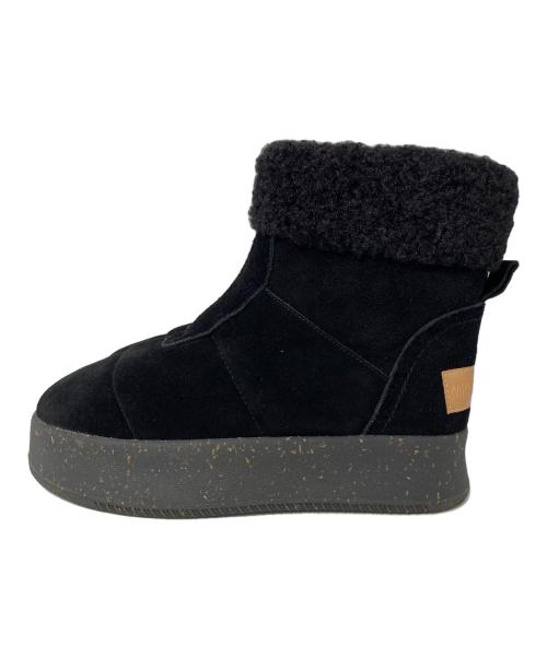 MINNETONKA（ミネトンカ）MINNETONKA (ミネトンカ) 厚底フロントジップボアブーツ ブラック サイズ:23.5cmの古着・服飾アイテム