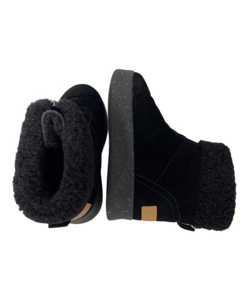 MINNETONKA（ミネトンカ）MINNETONKA (ミネトンカ) 厚底フロントジップボアブーツ ブラック サイズ:23.5cmの古着・服飾アイテム