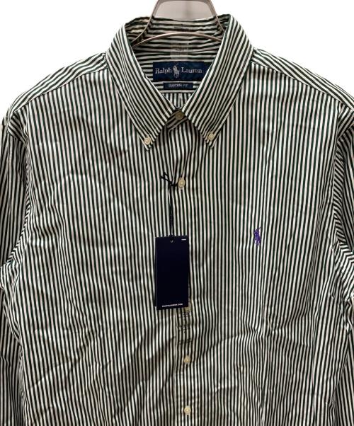 RALPH LAUREN（ラルフローレン）RALPH LAUREN (ラルフローレン) 長袖シャツ グリーン×ホワイト サイズ:L 未使用品の古着・服飾アイテム