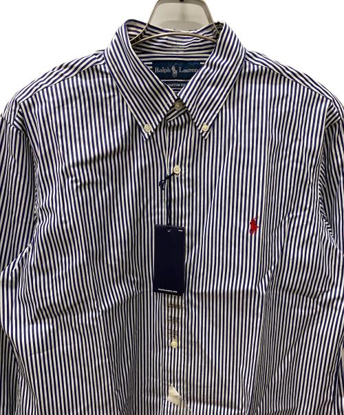 RALPH LAUREN（ラルフローレン）RALPH LAUREN (ラルフローレン) 長袖シャツ ネイビー×ホワイト サイズ:L 未使用品の古着・服飾アイテム