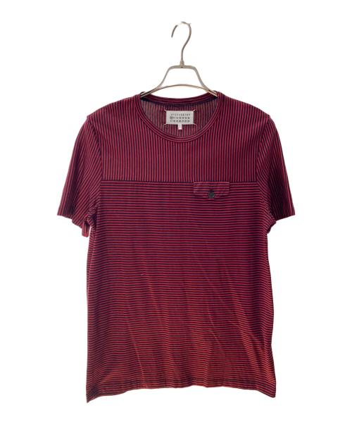 Maison Margiela（メゾンマルジェラ）Maison Margiela (メゾンマルジェラ) 半袖カットソー レッド サイズ:48の古着・服飾アイテム