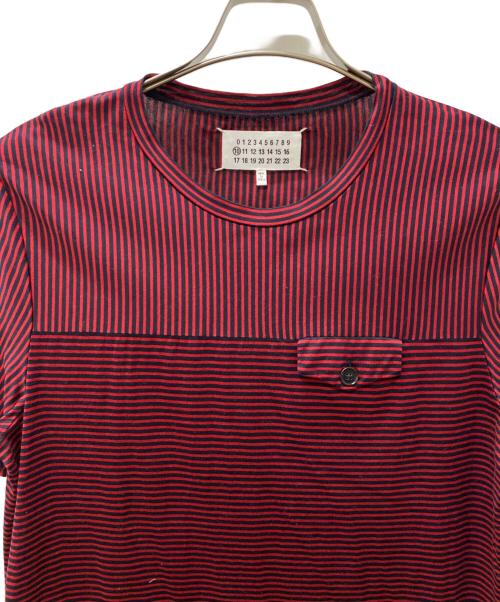 Maison Margiela（メゾンマルジェラ）Maison Margiela (メゾンマルジェラ) 半袖カットソー レッド サイズ:48の古着・服飾アイテム