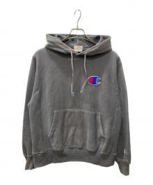 Champion REVERSE WEAVE（チャンピオン リバース ウィーブ）の古着「プルオーバーパーカー」｜グレー
