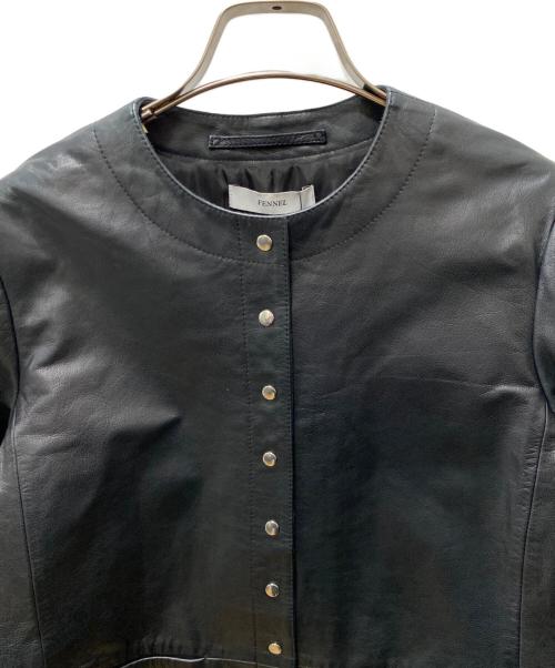 FENNEL（フェンネル）FENNEL (フェンネル) レザージャケット ブラック サイズ:9号 未使用品の古着・服飾アイテム
