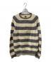 HUMAN MADE（ヒューマンメイド）の古着「Heart Stripe Border Reglan Knit」｜ホワイト×グレー