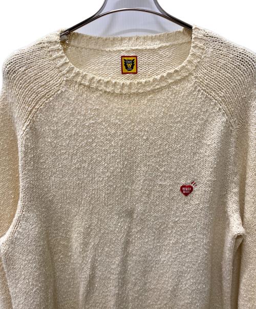 HUMAN MADE（ヒューマンメイド）HUMAN MADE (ヒューマンメイド) 厚手ニット アイボリー サイズ:XLの古着・服飾アイテム