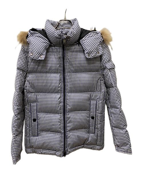 BLACK LABEL CRESTBRIDGE（ブラックレーベル クレストブリッジ）BLACK LABEL CRESTBRIDGE (ブラックレーベル クレストブリッジ) ダウンジャケット ホワイト×ネイビー サイズ:Mの古着・服飾アイテム