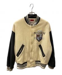 POSH BOY（ポッシュボーイ）の古着「スタジャン」｜アイボリー×ブラック