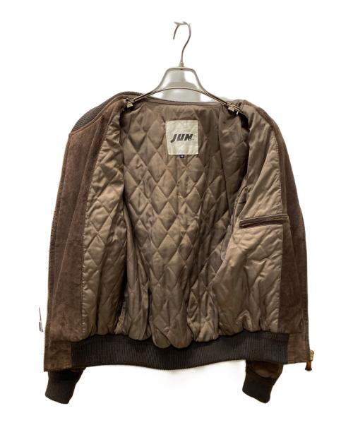 JUN MEN（ジュンメン）JUN MEN (ジュンメン) レザーブルゾン ブラウン サイズ:Mの古着・服飾アイテム