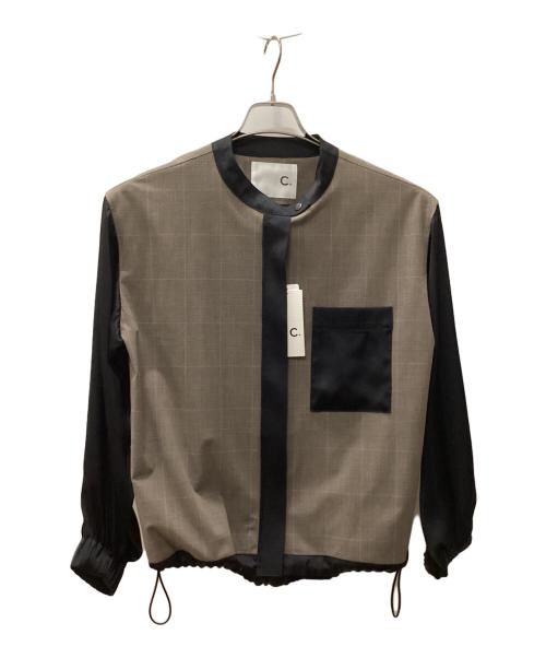 C+（シー）C+ (シー) ジップジャケット ベージュ サイズ:38 未使用品の古着・服飾アイテム