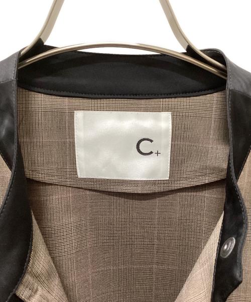 C+（シー）C+ (シー) ジップジャケット ベージュ サイズ:38 未使用品の古着・服飾アイテム