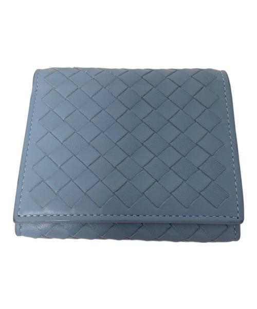 BOTTEGA VENETA（ボッテガベネタ）BOTTEGA VENETA (ボッテガベネタ) 3つ折り財布 スカイブルーの古着・服飾アイテム