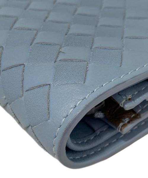 BOTTEGA VENETA（ボッテガベネタ）BOTTEGA VENETA (ボッテガベネタ) 3つ折り財布 スカイブルーの古着・服飾アイテム