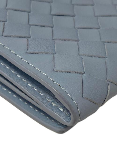 BOTTEGA VENETA（ボッテガベネタ）BOTTEGA VENETA (ボッテガベネタ) 3つ折り財布 スカイブルーの古着・服飾アイテム