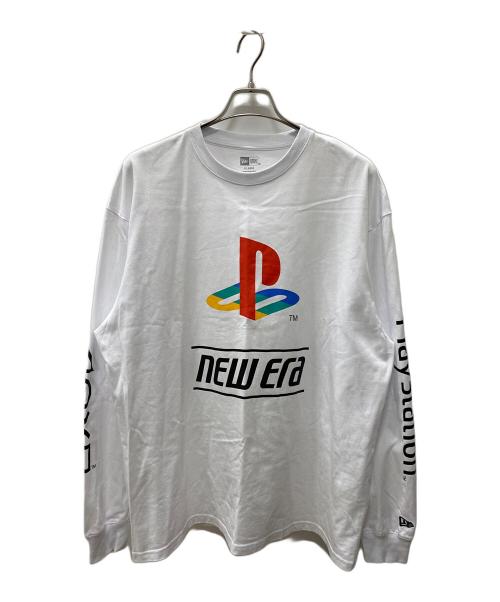 New Era（ニューエラ）New Era (ニューエラ) 長袖カットソー ホワイト サイズ:XLの古着・服飾アイテム