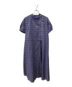 BLUE LABEL CRESTBRIDGEブルーレーベルクレストブリッジ）の古着「半袖ワンピース」｜パープル