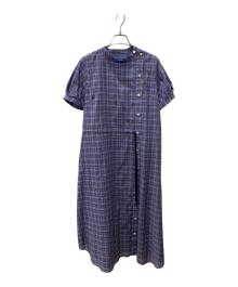 BLUE LABEL CRESTBRIDGE（ブルーレーベルクレストブリッジ）の古着「半袖ワンピース」｜パープル