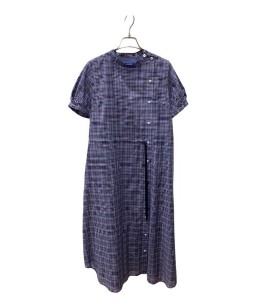 BLUE LABEL CRESTBRIDGE（ブルーレーベルクレストブリッジ）BLUE LABEL CRESTBRIDGE (ブルーレーベルクレストブリッジ) 半袖ワンピース パープル サイズ:38の古着・服飾アイテム