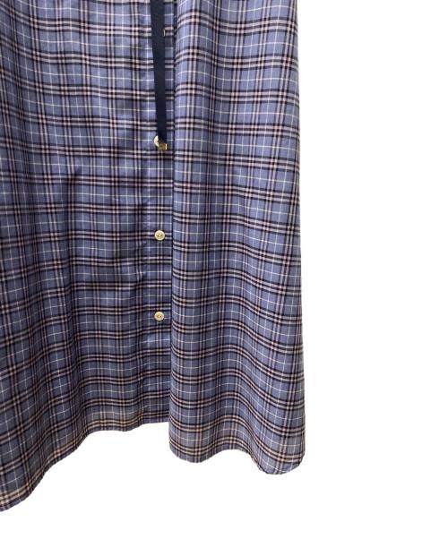 BLUE LABEL CRESTBRIDGE（ブルーレーベルクレストブリッジ）BLUE LABEL CRESTBRIDGE (ブルーレーベルクレストブリッジ) 半袖ワンピース パープル サイズ:38の古着・服飾アイテム