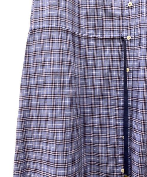 BLUE LABEL CRESTBRIDGE（ブルーレーベルクレストブリッジ）BLUE LABEL CRESTBRIDGE (ブルーレーベルクレストブリッジ) 半袖ワンピース パープル サイズ:38の古着・服飾アイテム