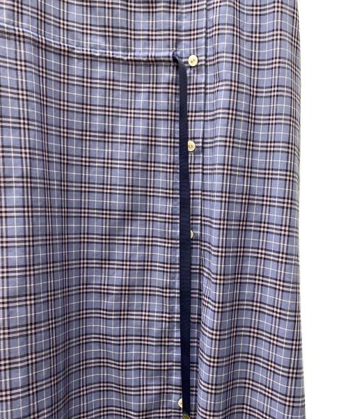 BLUE LABEL CRESTBRIDGE（ブルーレーベルクレストブリッジ）BLUE LABEL CRESTBRIDGE (ブルーレーベルクレストブリッジ) 半袖ワンピース パープル サイズ:38の古着・服飾アイテム