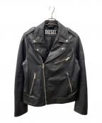 DIESELディーゼル）の古着「ダブルライダースジャケット」｜ブラック
