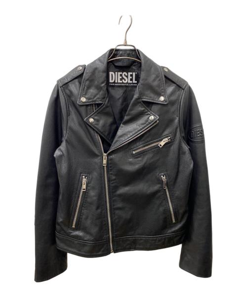 DIESEL（ディーゼル）DIESEL (ディーゼル) ダブルライダースジャケット ブラック サイズ:Lの古着・服飾アイテム