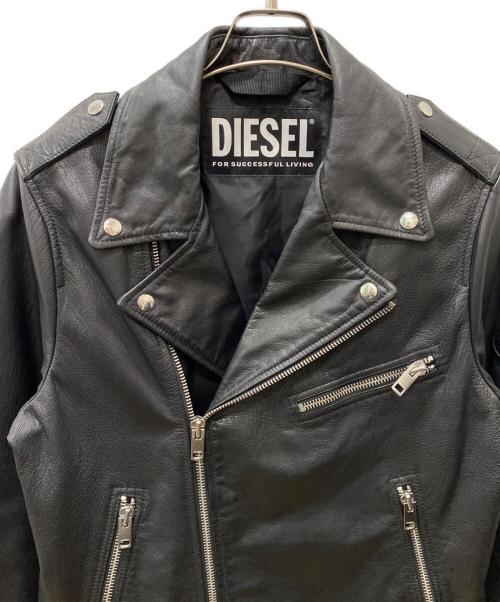 DIESEL（ディーゼル）DIESEL (ディーゼル) ダブルライダースジャケット ブラック サイズ:Lの古着・服飾アイテム