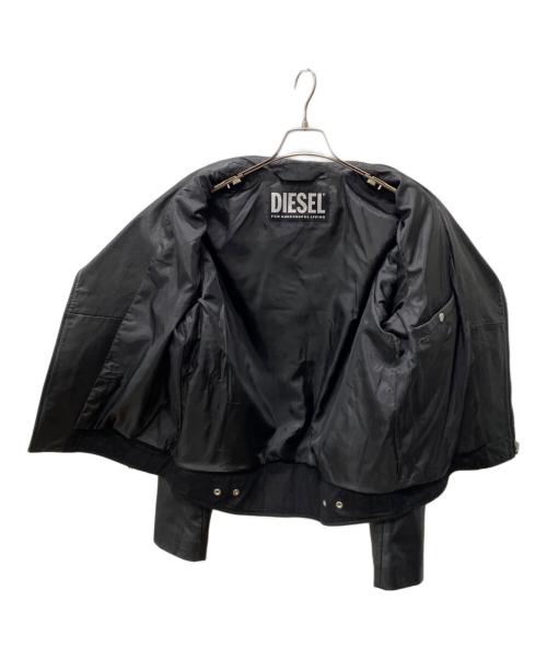 DIESEL（ディーゼル）DIESEL (ディーゼル) ダブルライダースジャケット ブラック サイズ:Lの古着・服飾アイテム