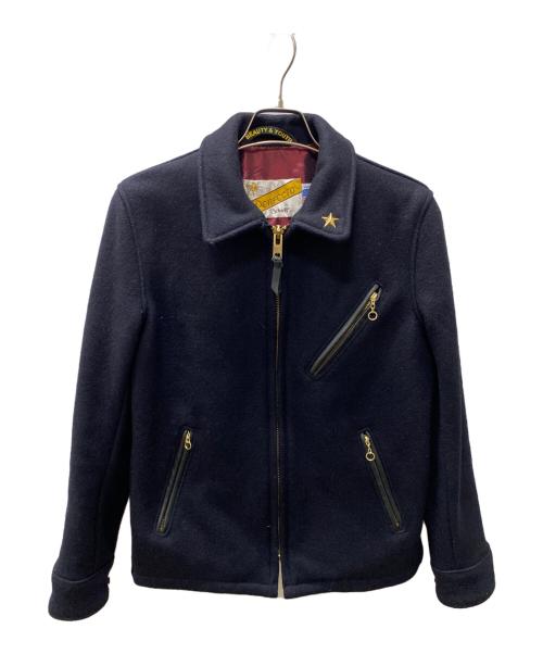 Schott（ショット）Schott (ショット) BEAUTY&YOUTH (ビューティーアンドユース) Wool riders jacket ネイビー サイズ:36の古着・服飾アイテム